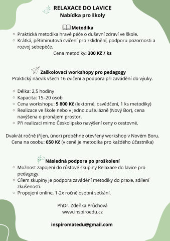 Nabídka pro školy